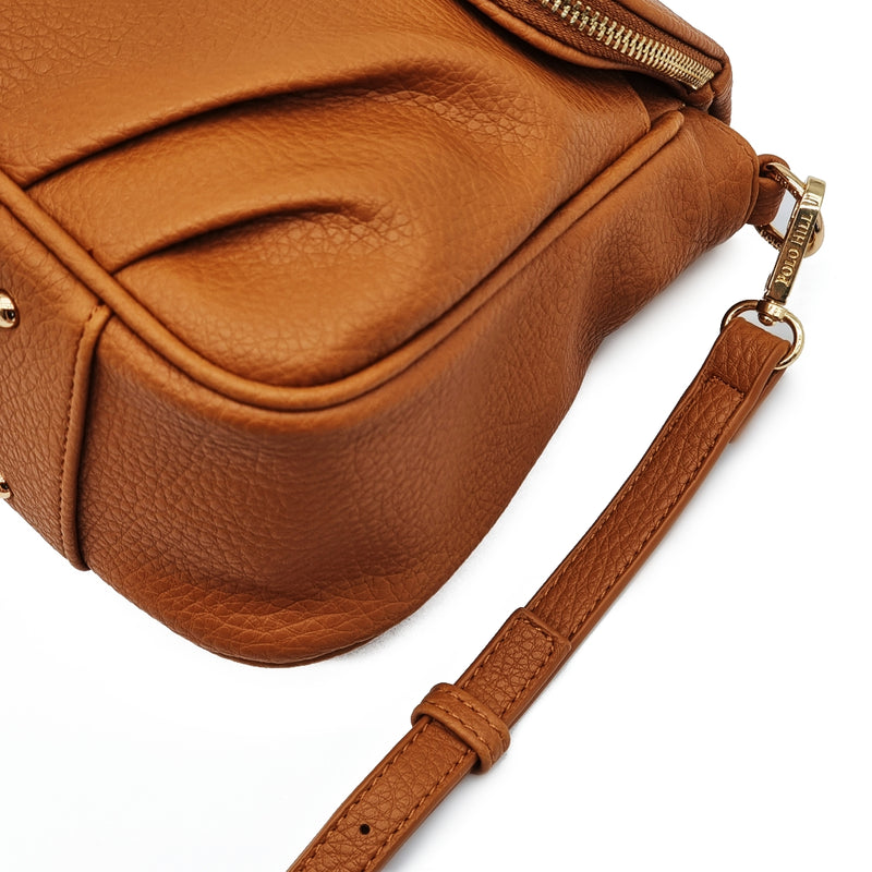Load image into Gallery viewer, Furrow Zipper Flap Crossbody Sling Bag
