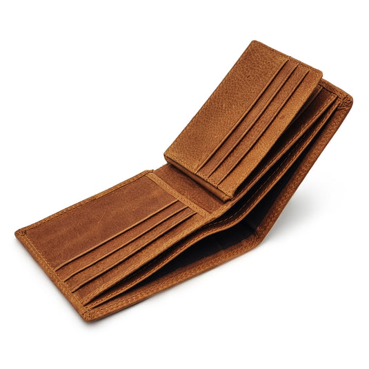Genuine Leather Double Stitch BiFold Wallet