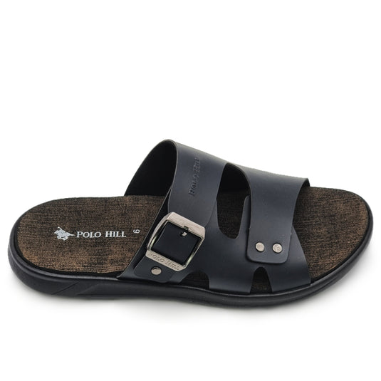 Single Buckle Cut Out Slide Sandals