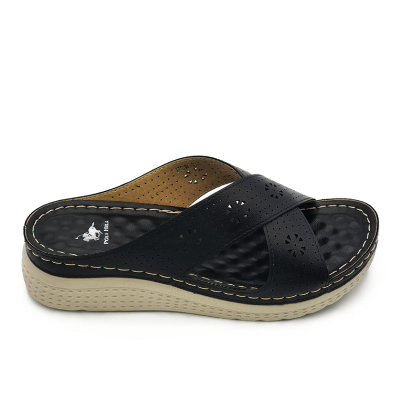 Lightweight Cross Strap Wedge Sandals