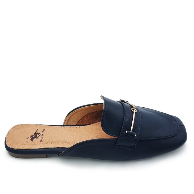 Slide On Flat Mule Heels