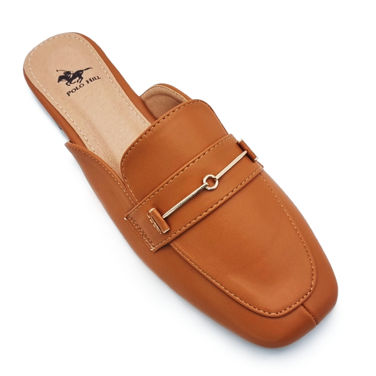 Slide On Flat Mule Heels