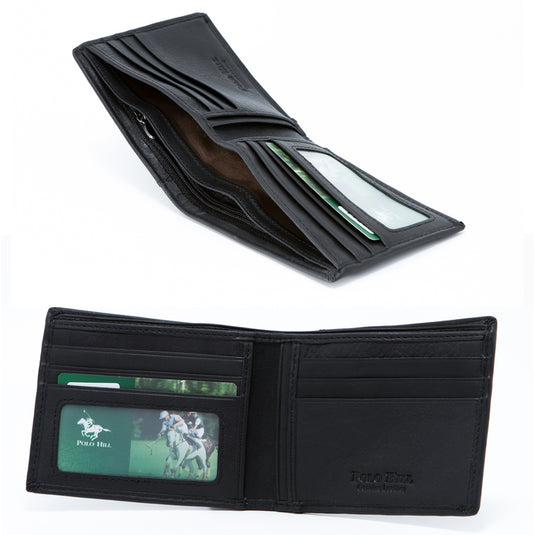 Genuine Leather RFID Protected Black BiFold Wallet