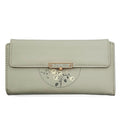 Long Snap Button Bi-Fold Wallet