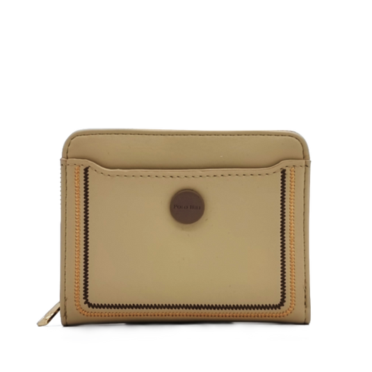 Two Toned Short Zip Wallet