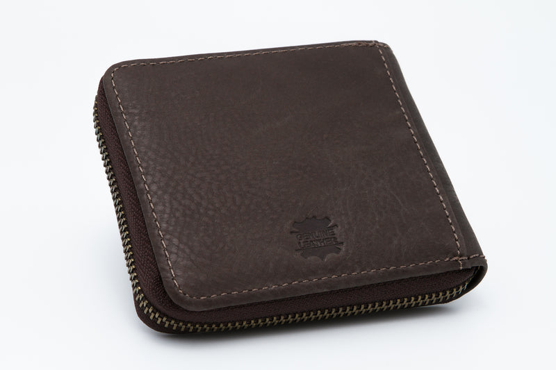 Load image into Gallery viewer, Genuine Leather RFID Protected Ziparound Wallet - Coin Pouch
