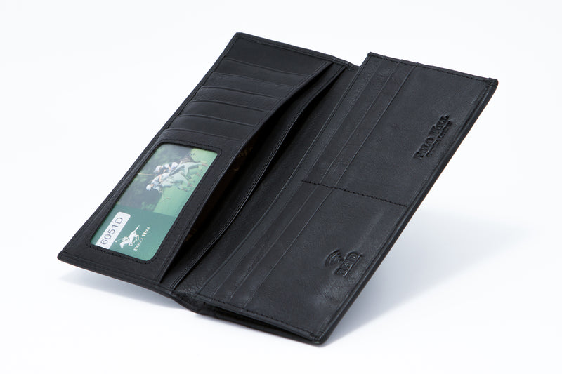 Load image into Gallery viewer, Genuine Leather RFID Protected Black Long Wallet
