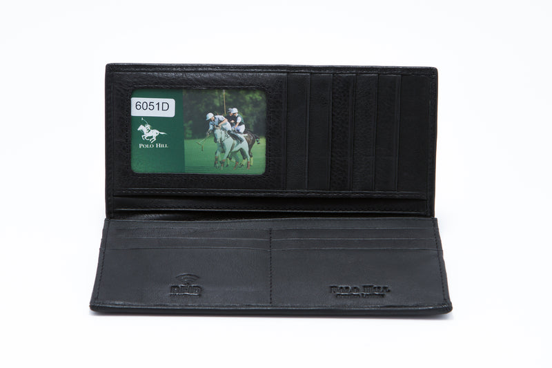 Load image into Gallery viewer, Genuine Leather RFID Protected Black Long Wallet
