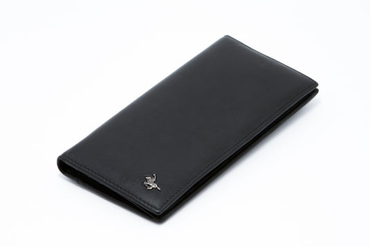 Genuine Leather RFID Protected Black Long Wallet