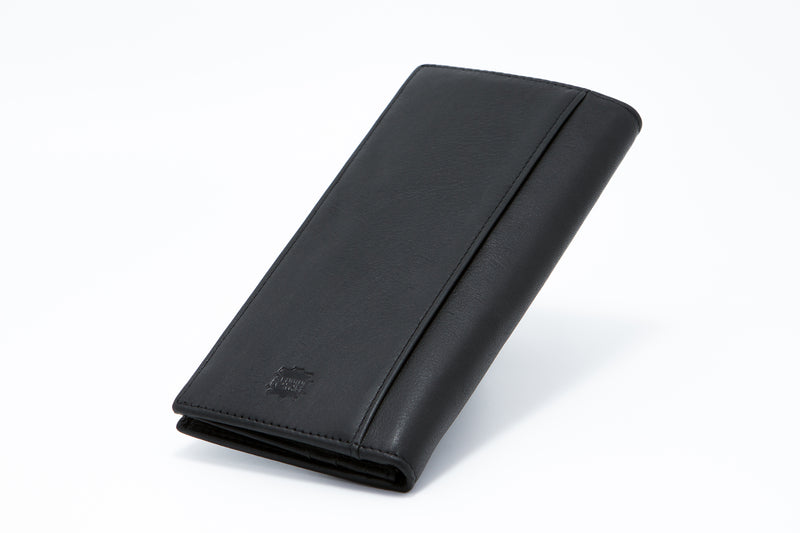 Load image into Gallery viewer, Genuine Leather RFID Protected Black Long Wallet
