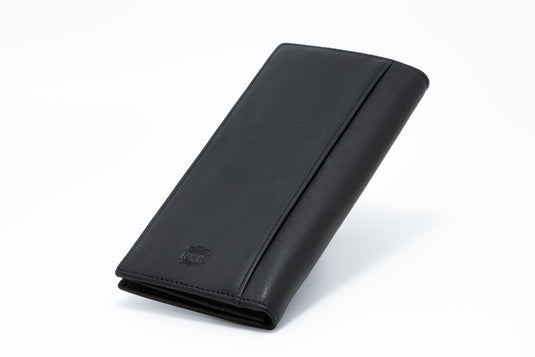 Genuine Leather RFID Protected Black Long Wallet