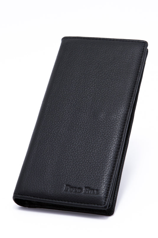 Genuine Leather Bi-Fold Long Wallet