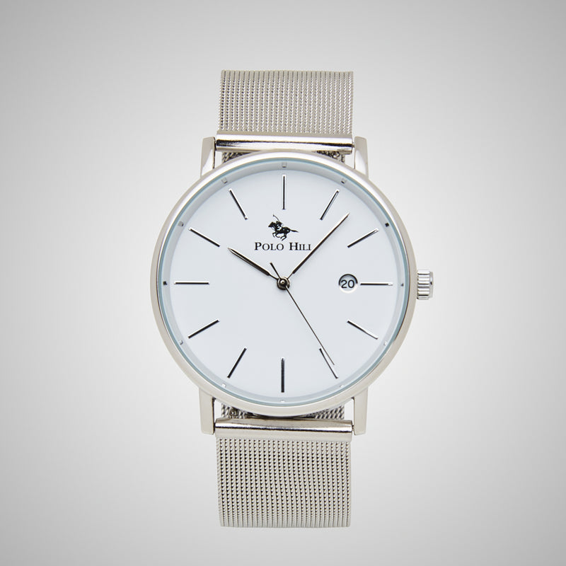 Load image into Gallery viewer, Round Dial Quartz Milanese Alloy Mesh White Dial Fashion Watch
