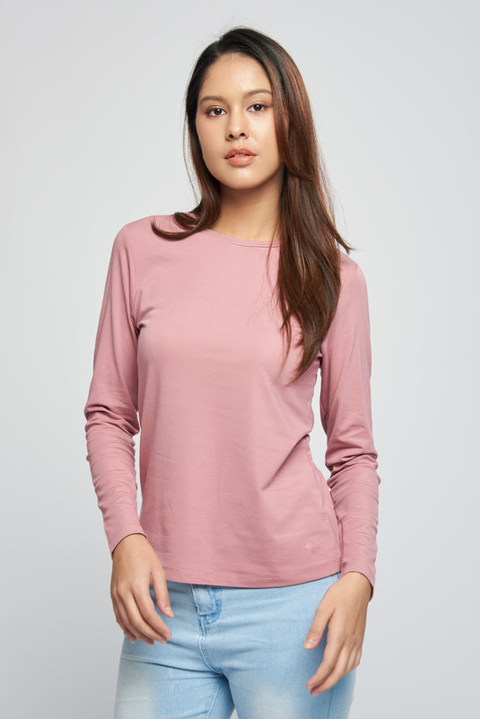 Ladies Long Sleeve Round Neck Tee