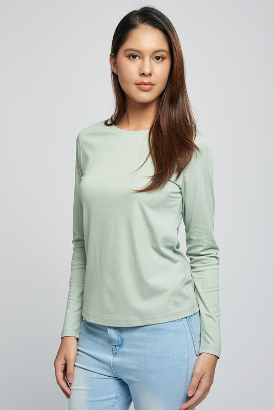 Ladies Long Sleeve Round Neck Tee