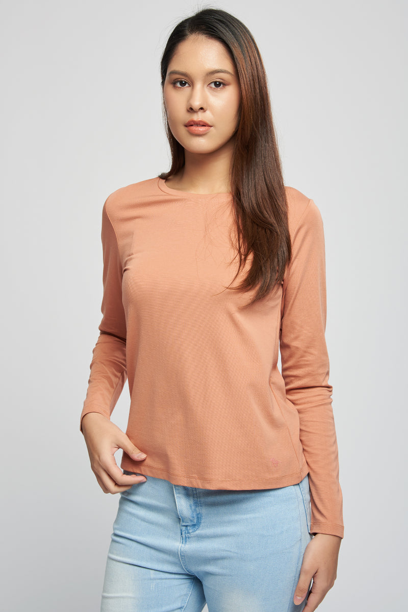 Load image into Gallery viewer, Ladies Long Sleeve Round Neck Tee
