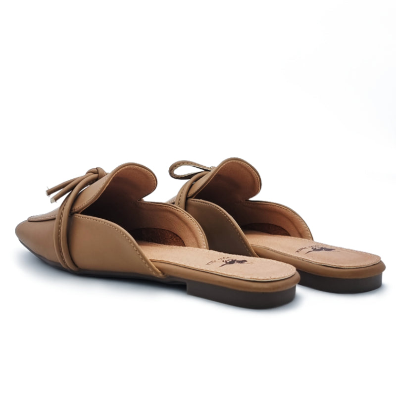 Slide On Flat Mule Heels