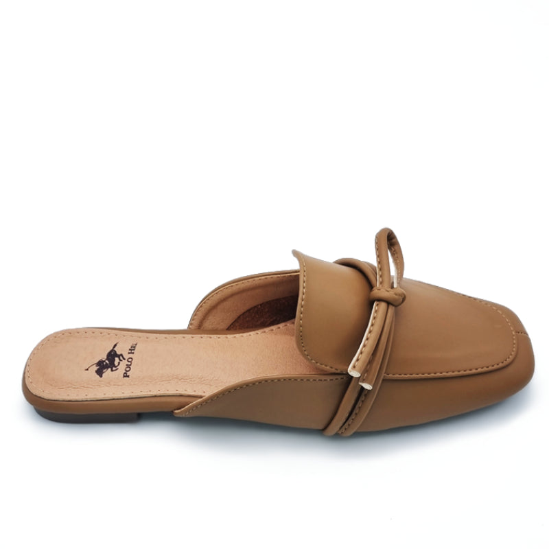 Slide On Flat Mule Heels