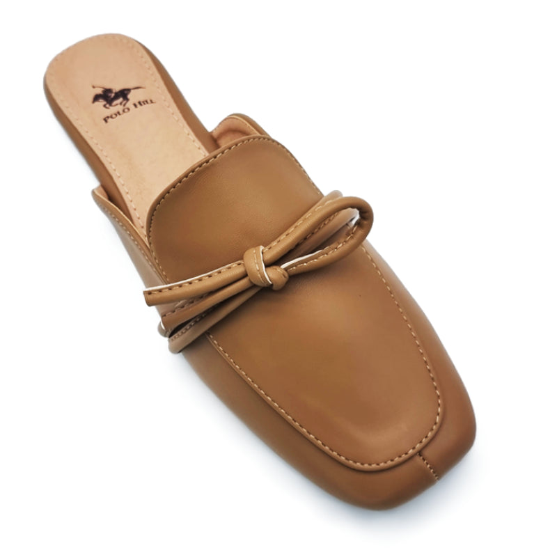 Slide On Flat Mule Heels