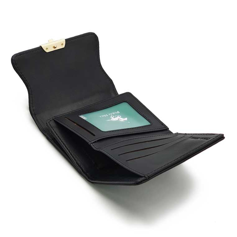 Leaf Inspired Stitching Tri-Fold Wallet