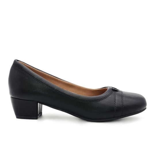 Slip On Rounded Court Shoe Heels